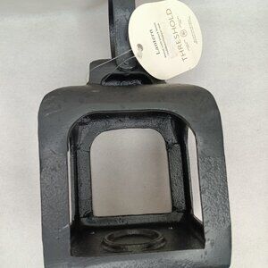 Threshold 6.5"x6" Pillar Cast Aluminum Lantern Candle Holder black, new